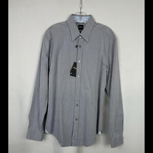 Hugo Boss Rodney_53 Slim Fit Button-Up Shirt Cotton Blue Size L